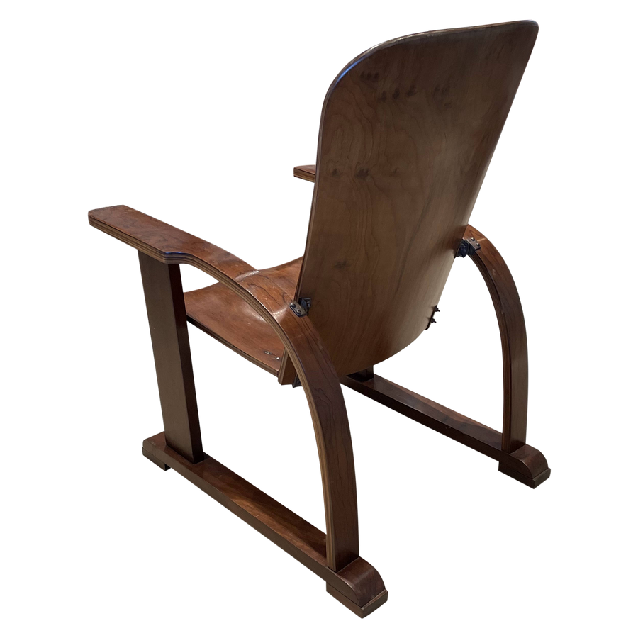 Antique Rare Sculptural Reclining Chair