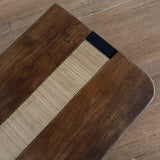 French Oak and Woven Fiber Coffee Table, 1960s
