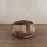 Large Leather Patchwork De Sede Pouf