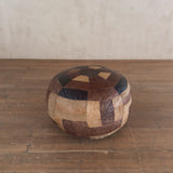 Large Leather Patchwork De Sede Pouf