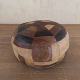 Large Leather Patchwork De Sede Pouf