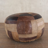 Large Leather Patchwork De Sede Pouf