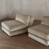 Pair of Curved Armless Lounge Chairs