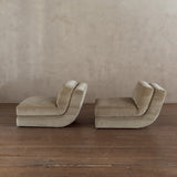 Pair of Curved Armless Lounge Chairs