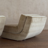 Pair of Curved Armless Lounge Chairs