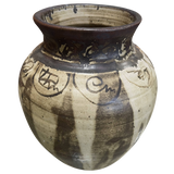 Brown Detailed Ceramic Studio Vase