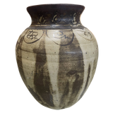 Brown Detailed Ceramic Studio Vase