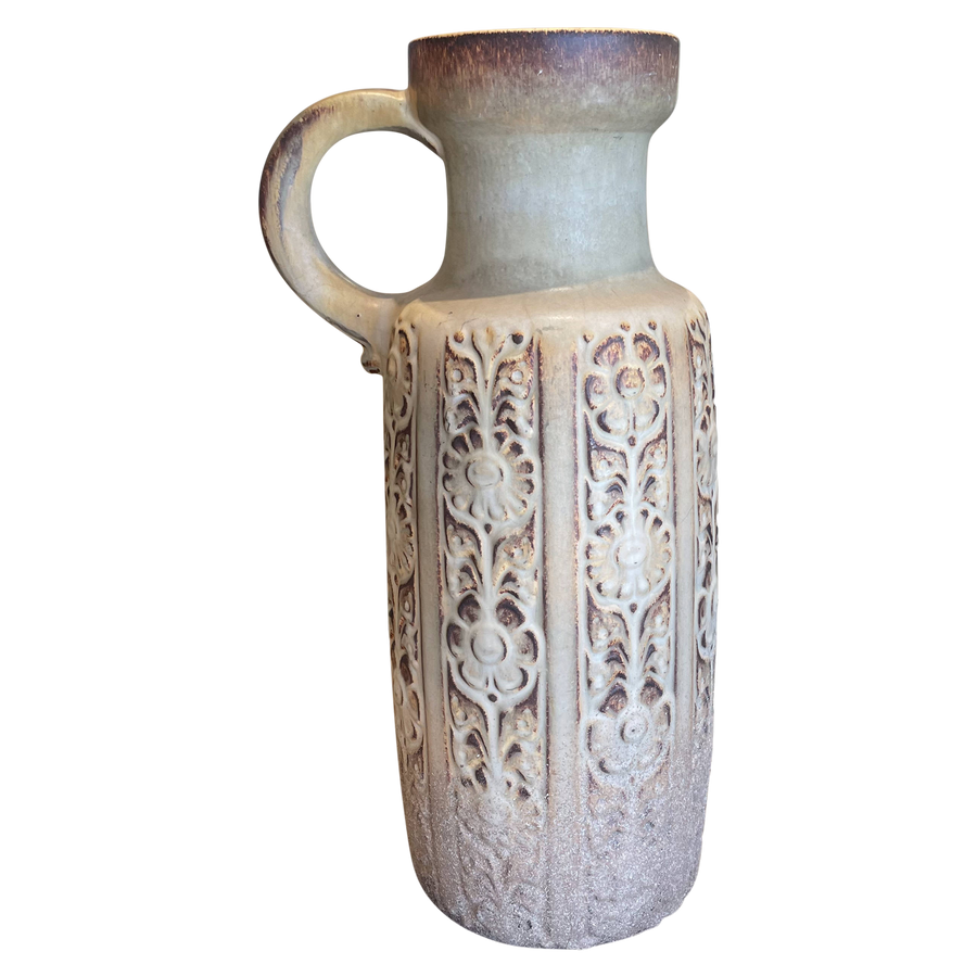Tall Floral Stamped Pitcher