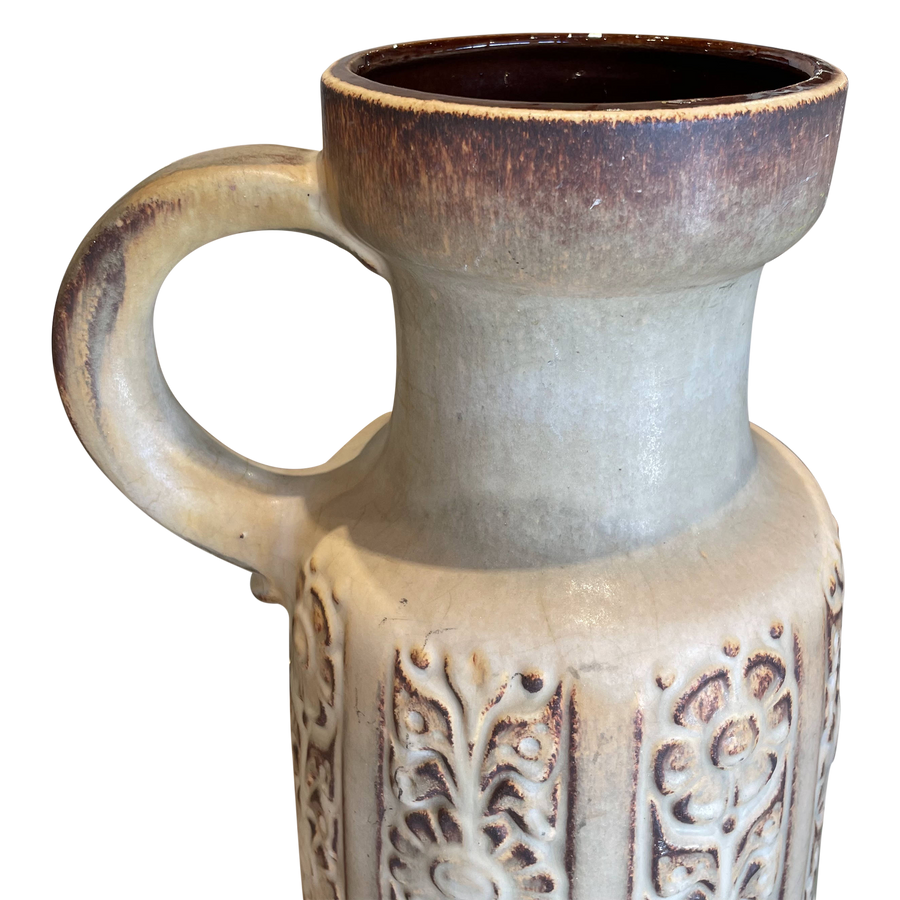 Tall Floral Stamped Pitcher