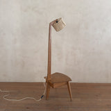 Mid Century Floor Lamp with Side Table