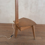 Mid Century Floor Lamp with Side Table