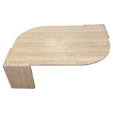 Curved Travertine Coffee Table