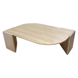 Curved Travertine Coffee Table