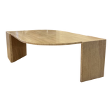 Curved Travertine Coffee Table