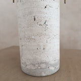 Travertine and Cocoon Shade Table Lamp, 1970s