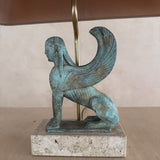 French Bronze Sphinx Table Lamp