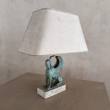 French Bronze Sphinx Table Lamp