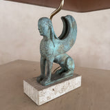 French Bronze Sphinx Table Lamp
