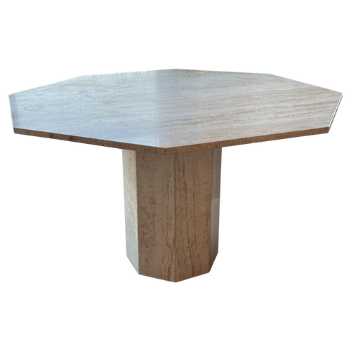 Octagonal Travertine Dining Table