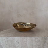 Brass Oval Ashtray with Ridges