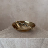 Brass Oval Ashtray with Ridges