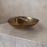 Brass Oval Ashtray with Ridges