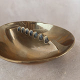 Brass Oval Ashtray with Ridges