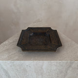 Mottled Brass Square Ashtray