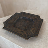 Mottled Brass Square Ashtray