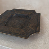 Mottled Brass Square Ashtray