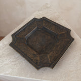 Mottled Brass Square Ashtray