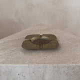 Brass Ashtray with Floral Accent
