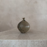 Textured Ceramic Bud Vase in Forest Green