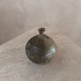 Textured Ceramic Bud Vase in Forest Green