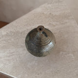 Textured Ceramic Bud Vase in Forest Green