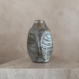 Square Neck Studio Ceramic Vase with Ash Glaze