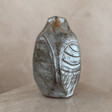 Square Neck Studio Ceramic Vase with Ash Glaze