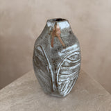 Square Neck Studio Ceramic Vase with Ash Glaze