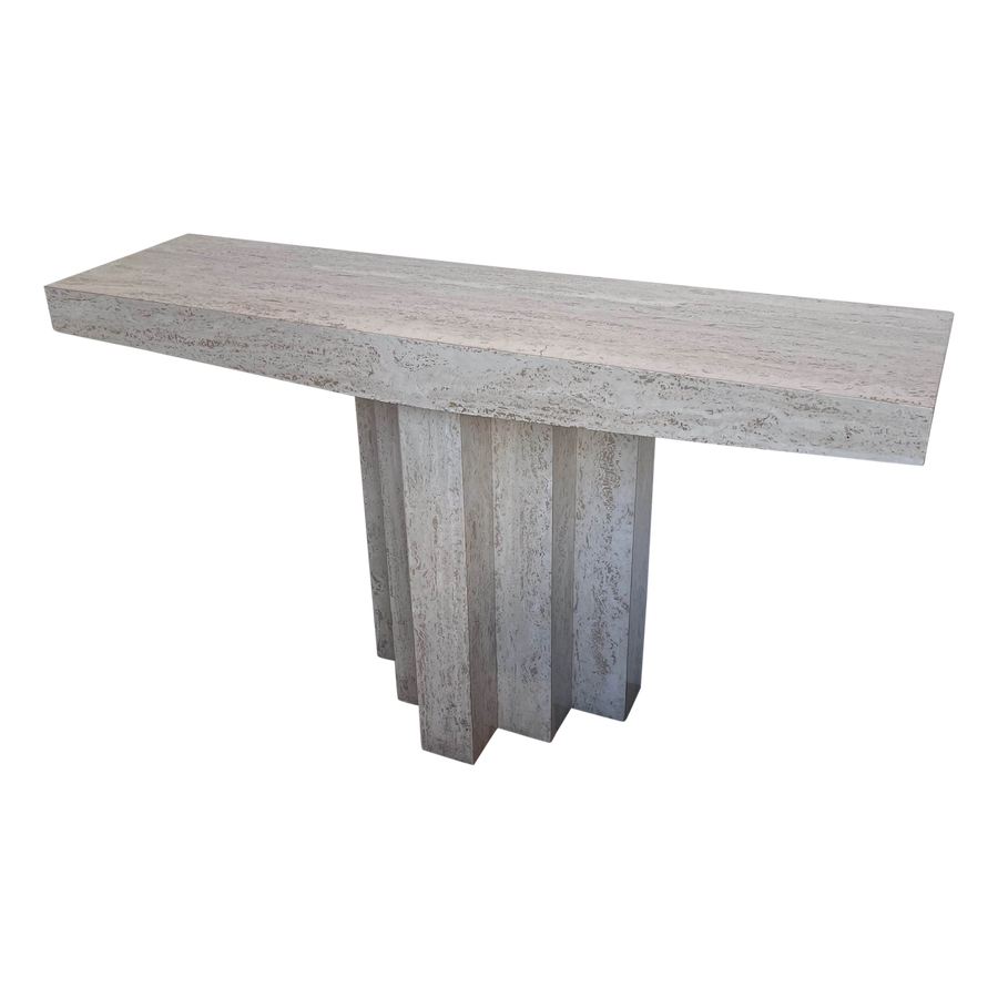 Deco Travertine Console