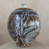 Studio Ceramic Vessel with Abstract Line Decoration