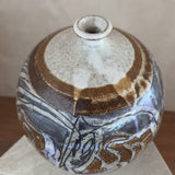 Studio Ceramic Vessel with Abstract Line Decoration