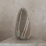 Sand Texture Studio Ceramic Vase with Drip Glaze