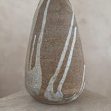 Sand Texture Studio Ceramic Vase with Drip Glaze
