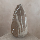 Sand Texture Studio Ceramic Vase with Drip Glaze