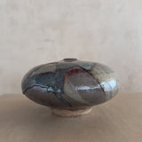 Studio Ceramic Textured Glaze Moon Vase