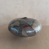 Studio Ceramic Textured Glaze Moon Vase