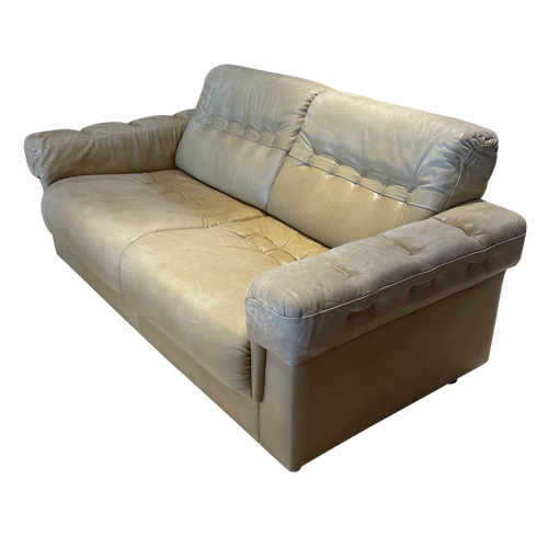 Butter Leather Top Stitch Loveseat