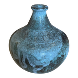Blue Glazed Bud Vase