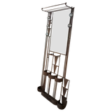 Brutalist Wrought Iron Hall Stand with Mirror