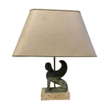 French Bronze Sphinx Table Lamp